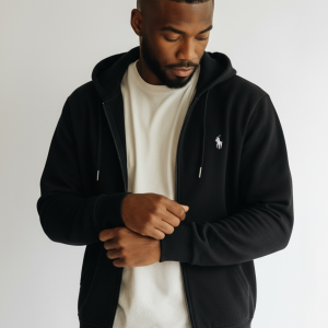 Gilet Zippé en Coton Noir - Ralph Lauren