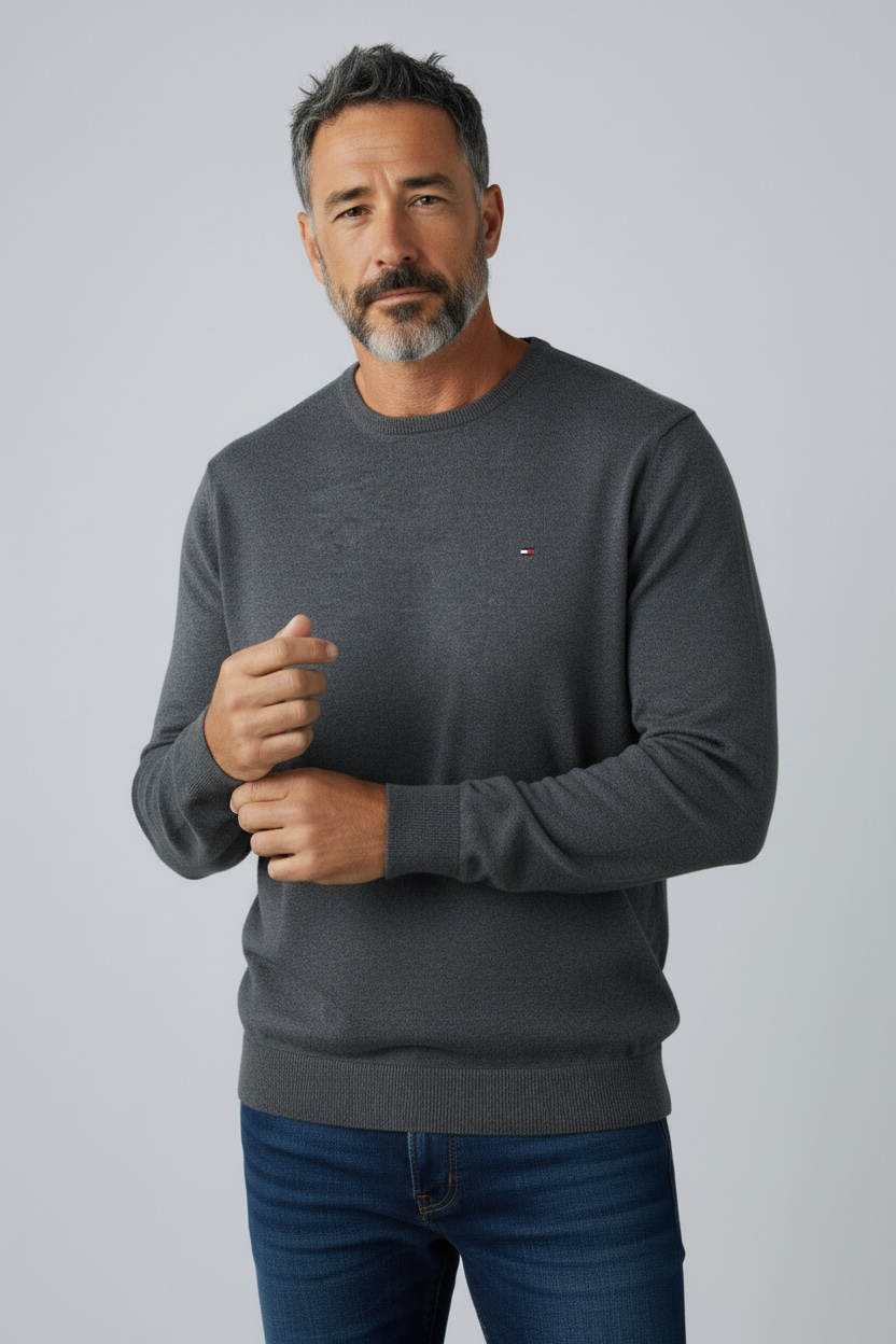 pull-col-rond-en-coton-gris-tommy-hilfiger