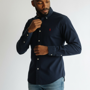 Chemise Oxford en Coton Bleu Marine - Ralph Lauren