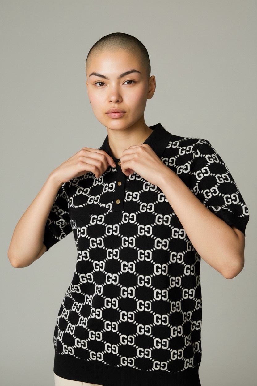 polo-monogramme-en-coton-noir-gucci