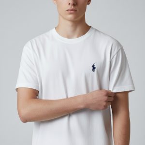 T-Shirt Brodé en Coton Blanc - Ralph Lauren