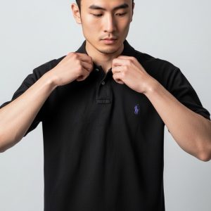 Polo Brodé en Coton Noir - Ralph Lauren