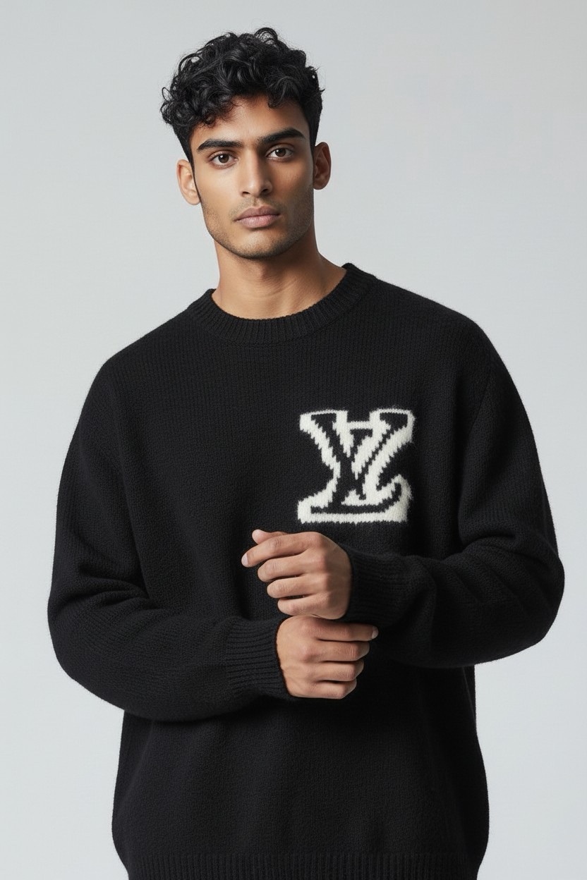 pull-noir-en-maille-lv-intarsia-louis-vuitton