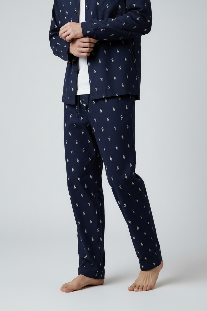 pantalon-all-over-en-coton-bleu-marine-ralph-lauren