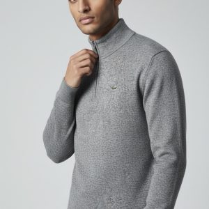Veste Zippée en Laine Grise - Lacoste