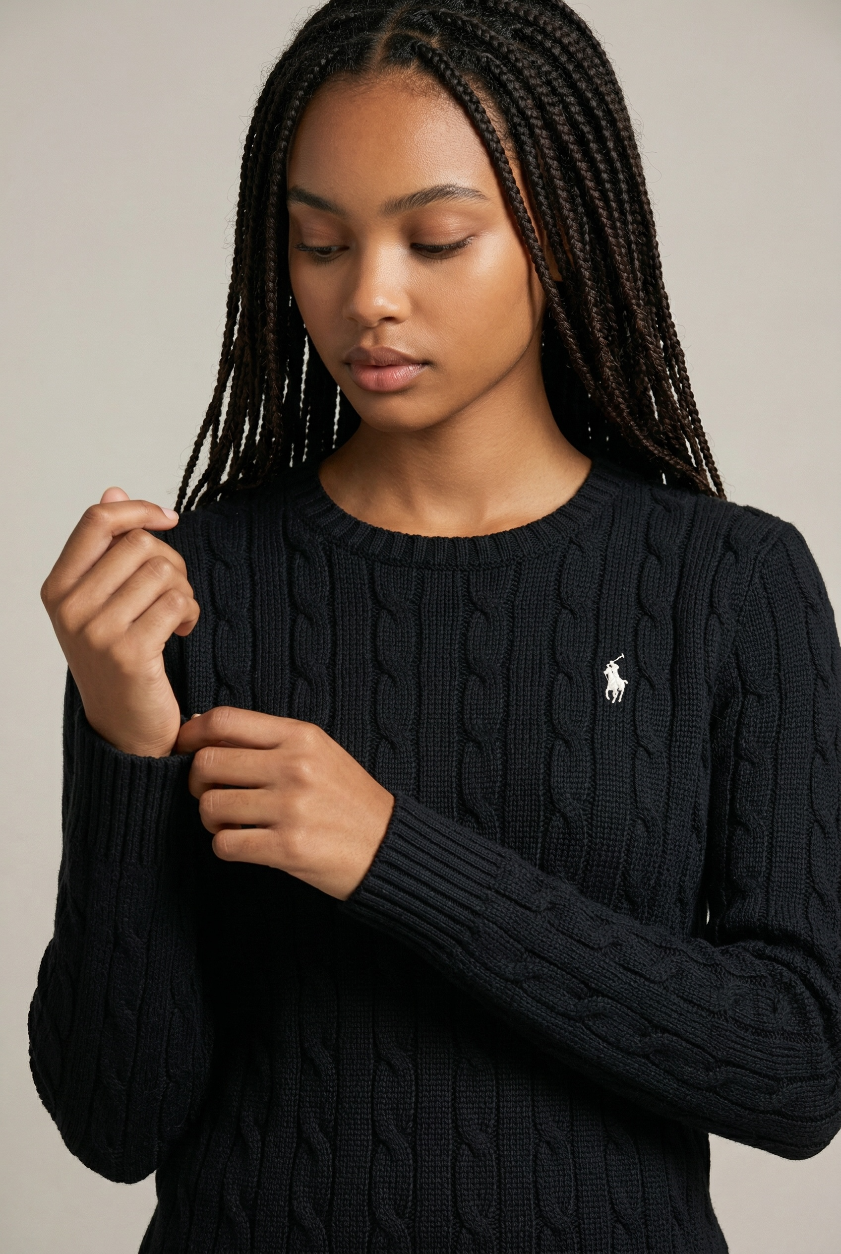pull-torsade-en-maille-noir-ralph-lauren