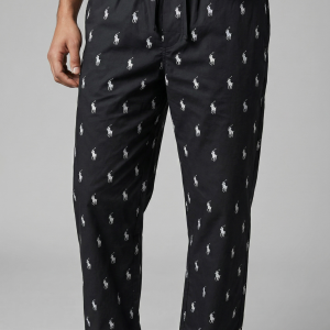 Pantalon All-Over en Coton Noir - Ralph Lauren