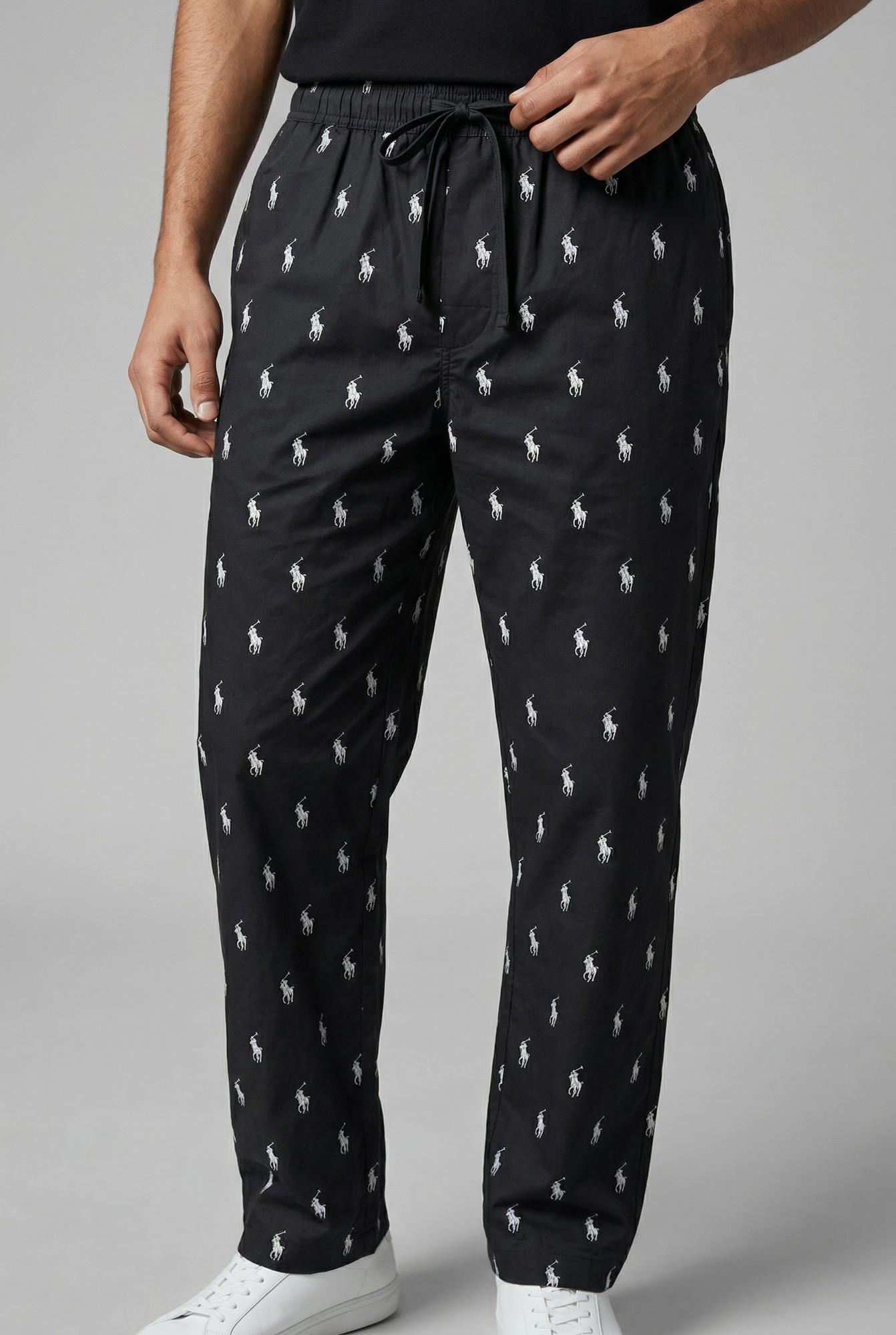 pantalon-all-over-en-coton-noir-ralph-lauren