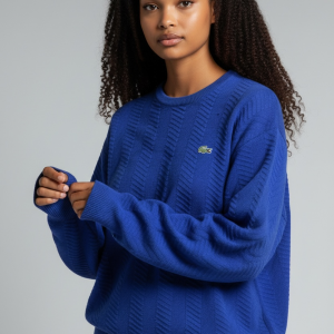 Pull Structuré en Laine Bleu - Lacoste