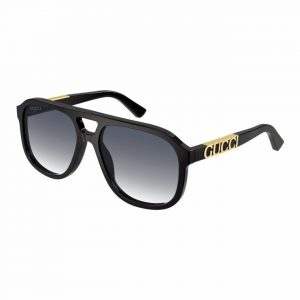 Lunettes de Soleil Aviateur Noires Unisexe - Gucci